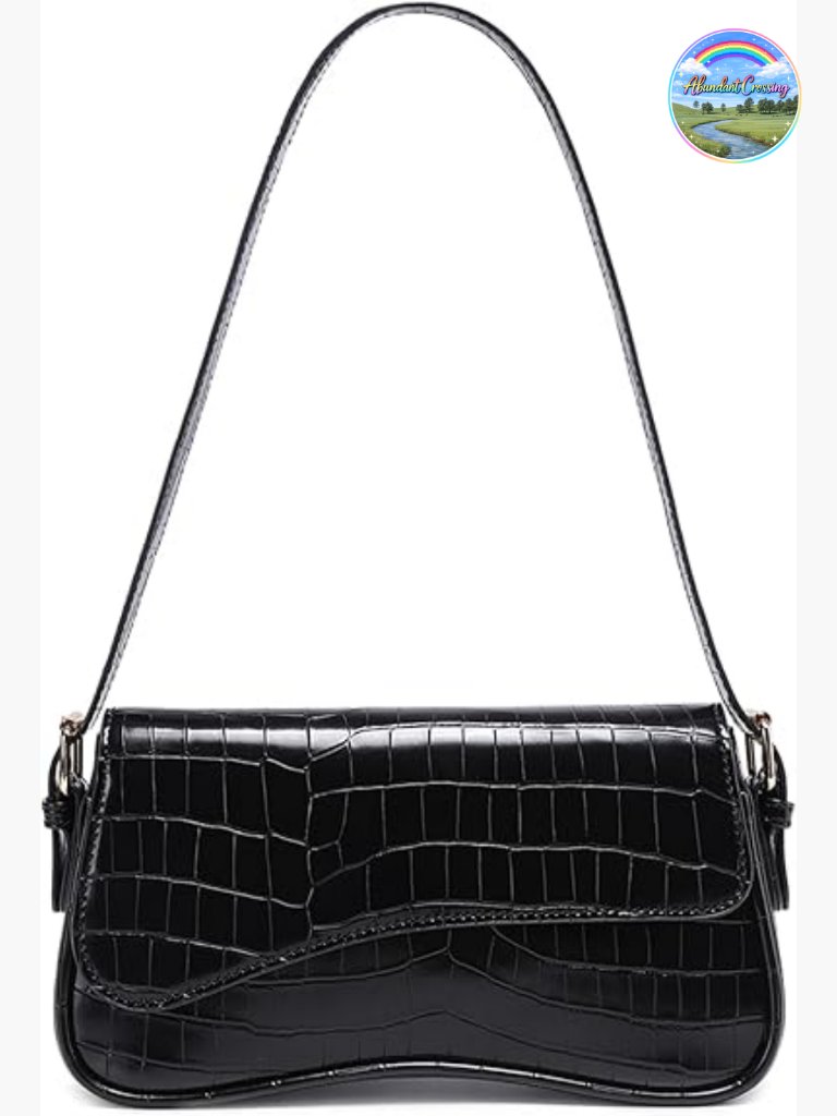 Vegan Leather Hobo Handbag With Adjustable Crossbody Strap Underarm Purse